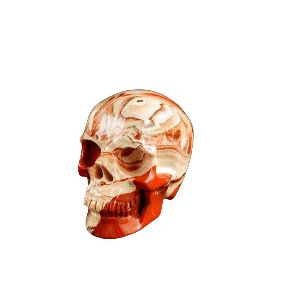3.0" Red Jasper Crystal Skull Carving - Unique Piece #RJ10