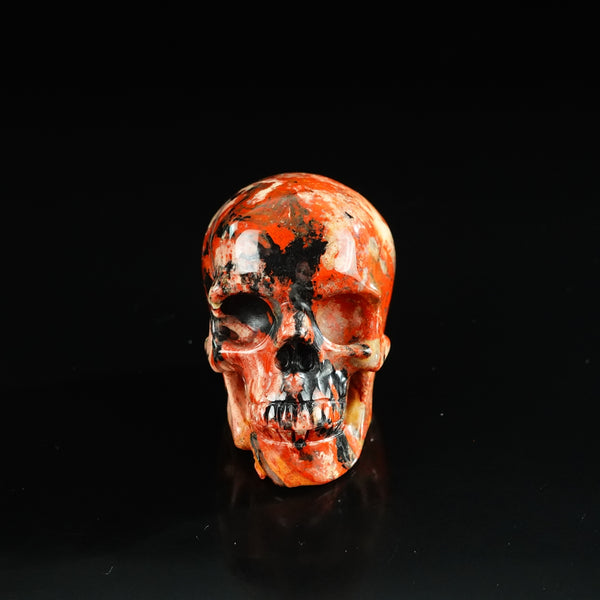 3.0" Red Jasper Crystal Skull Carving - Unique Piece #RJ11