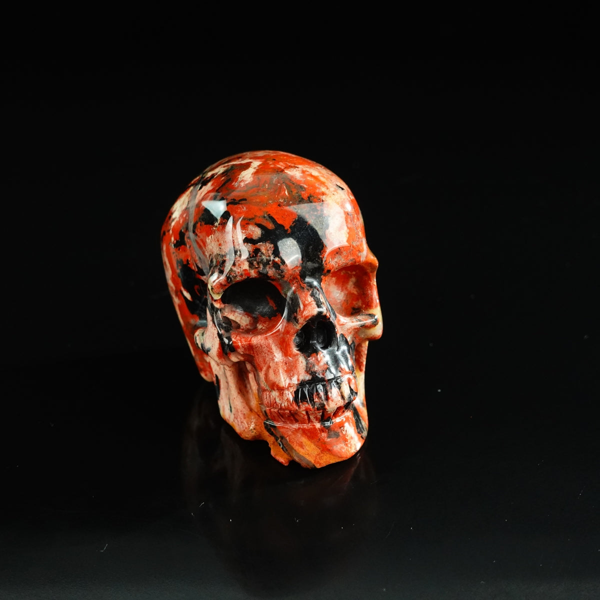 3.0" Red Jasper Crystal Skull Carving - Unique Piece #RJ11