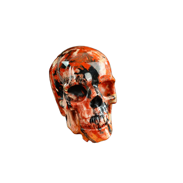 3.0" Red Jasper Crystal Skull Carving - Unique Piece #RJ11 - alternate view