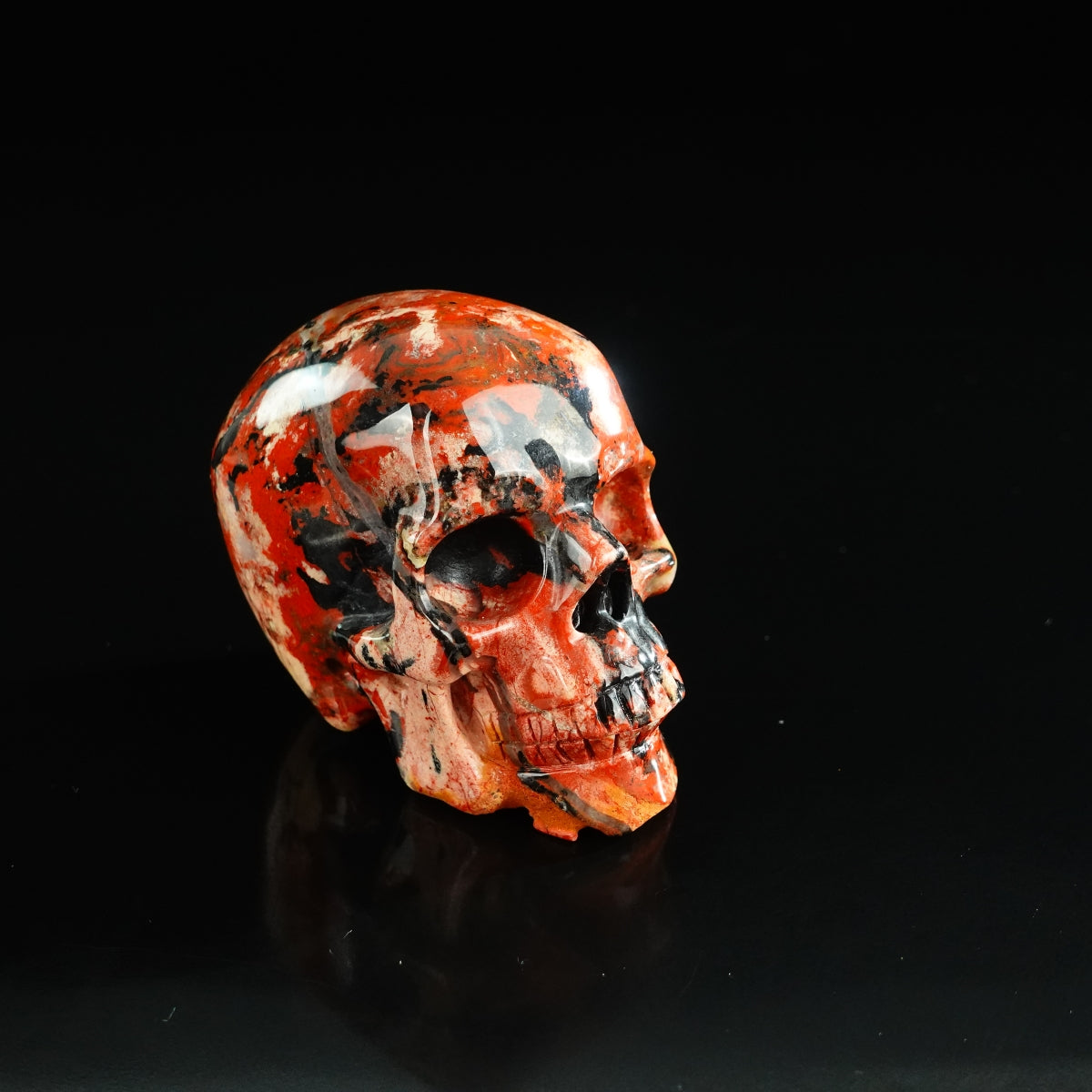 3.0" Red Jasper Crystal Skull Carving - Unique Piece #RJ11