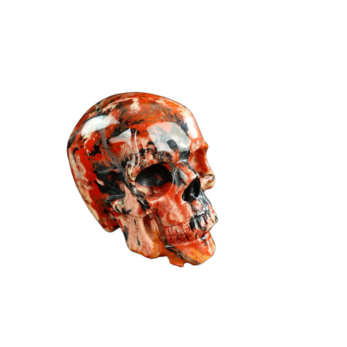 3.0" Red Jasper Crystal Skull Carving - Unique Piece #RJ11