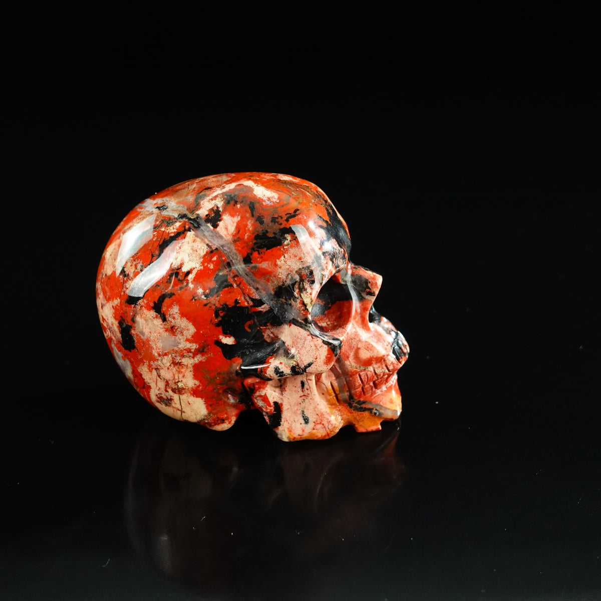 3.0" Red Jasper Crystal Skull Carving - Unique Piece #RJ11