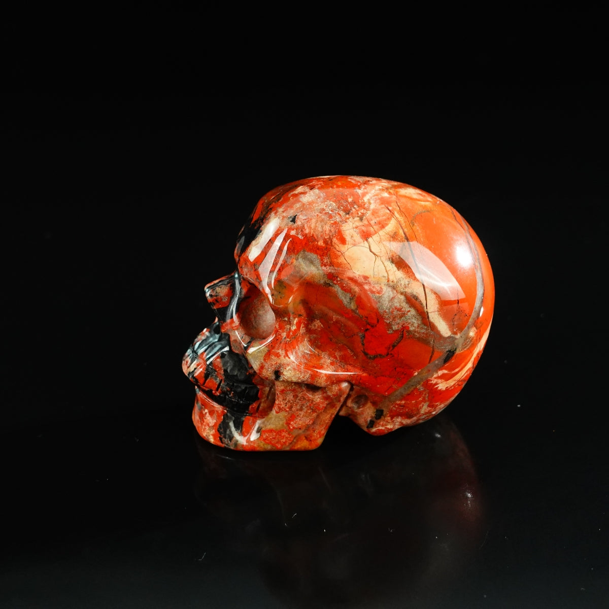 3.0" Red Jasper Crystal Skull Carving - Unique Piece #RJ11