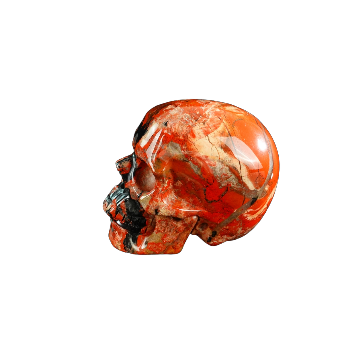 3.0" Red Jasper Crystal Skull Carving - Unique Piece #RJ11