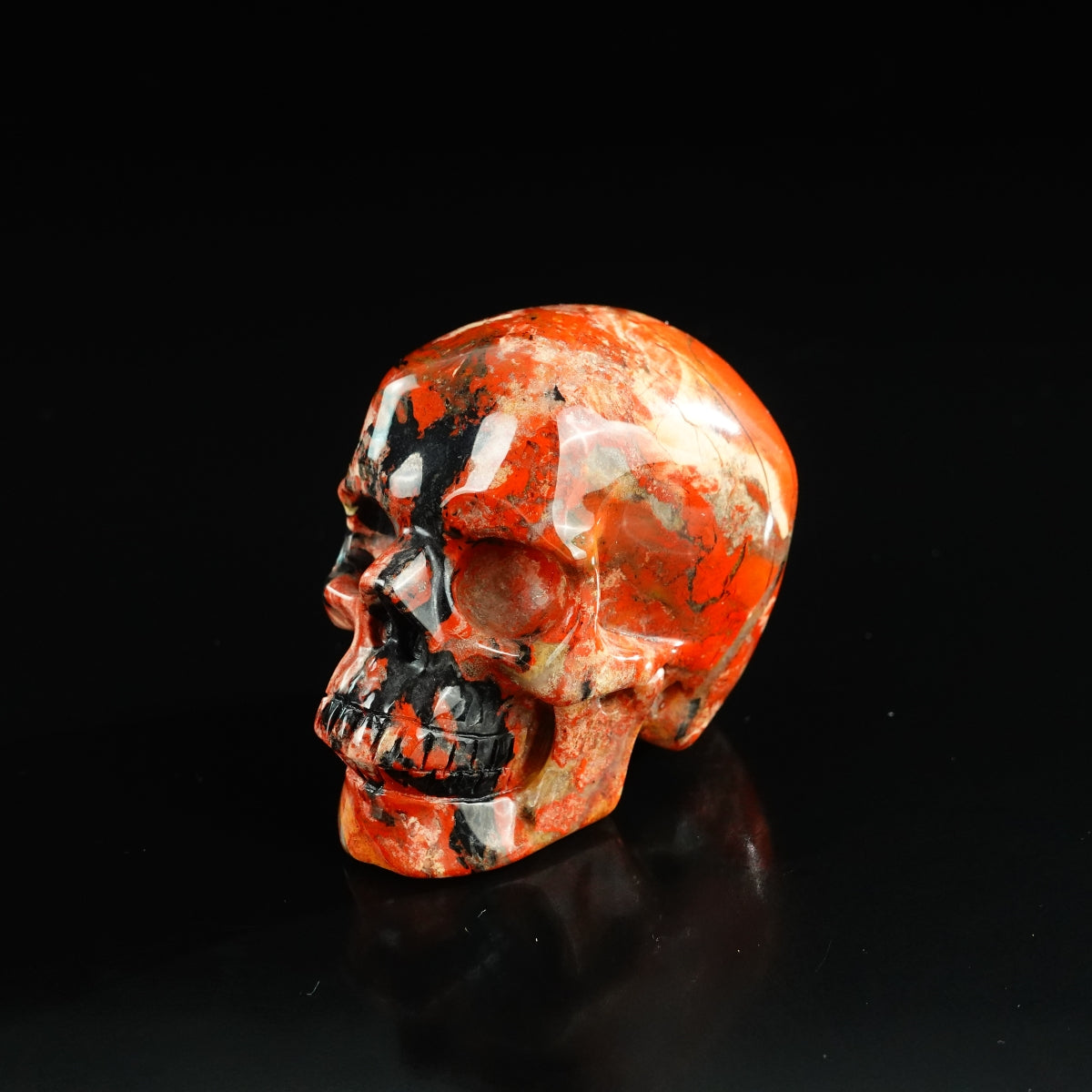 3.0" Red Jasper Crystal Skull Carving - Unique Piece #RJ11