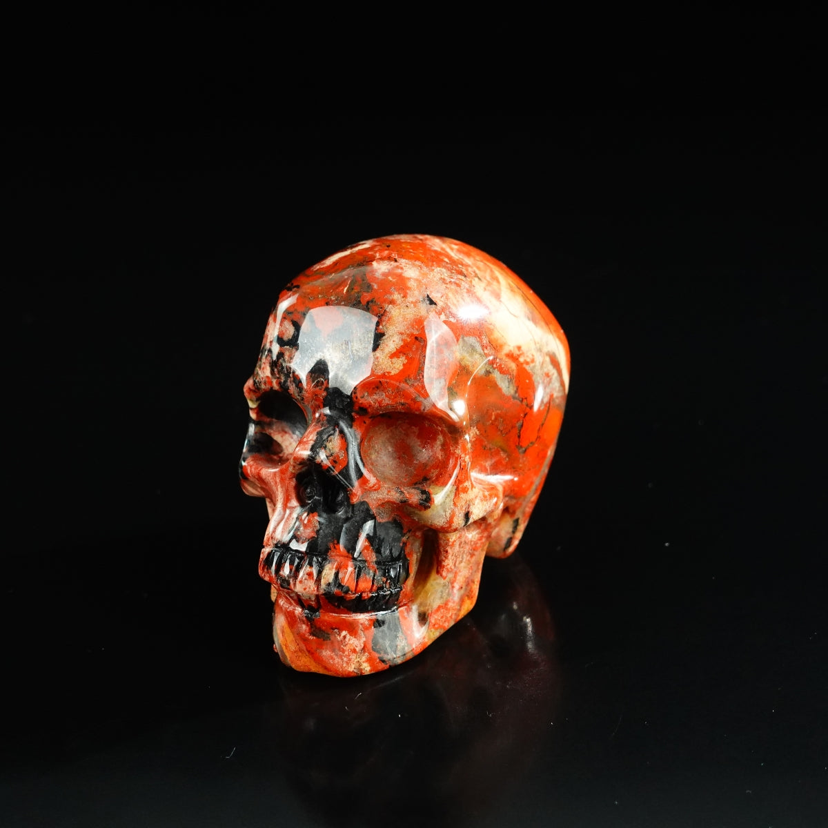 3.0" Red Jasper Crystal Skull Carving - Unique Piece #RJ11