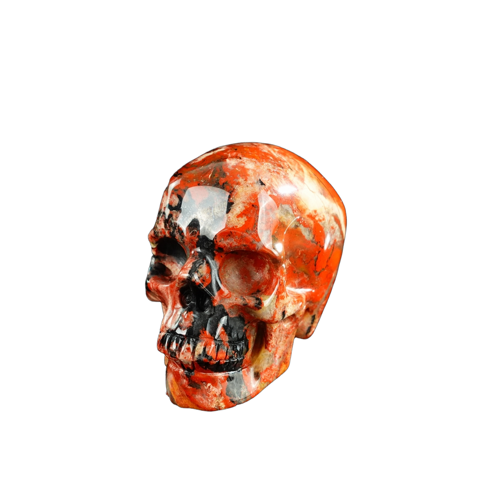 3.0" Red Jasper Crystal Skull Carving - Unique Piece #RJ11