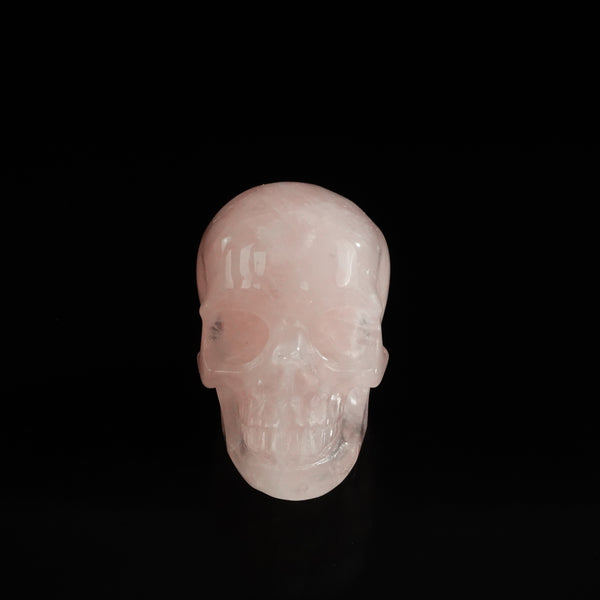 3.0" Rose Quartz Crystal Skull Carving - Unique Piece #RQ02