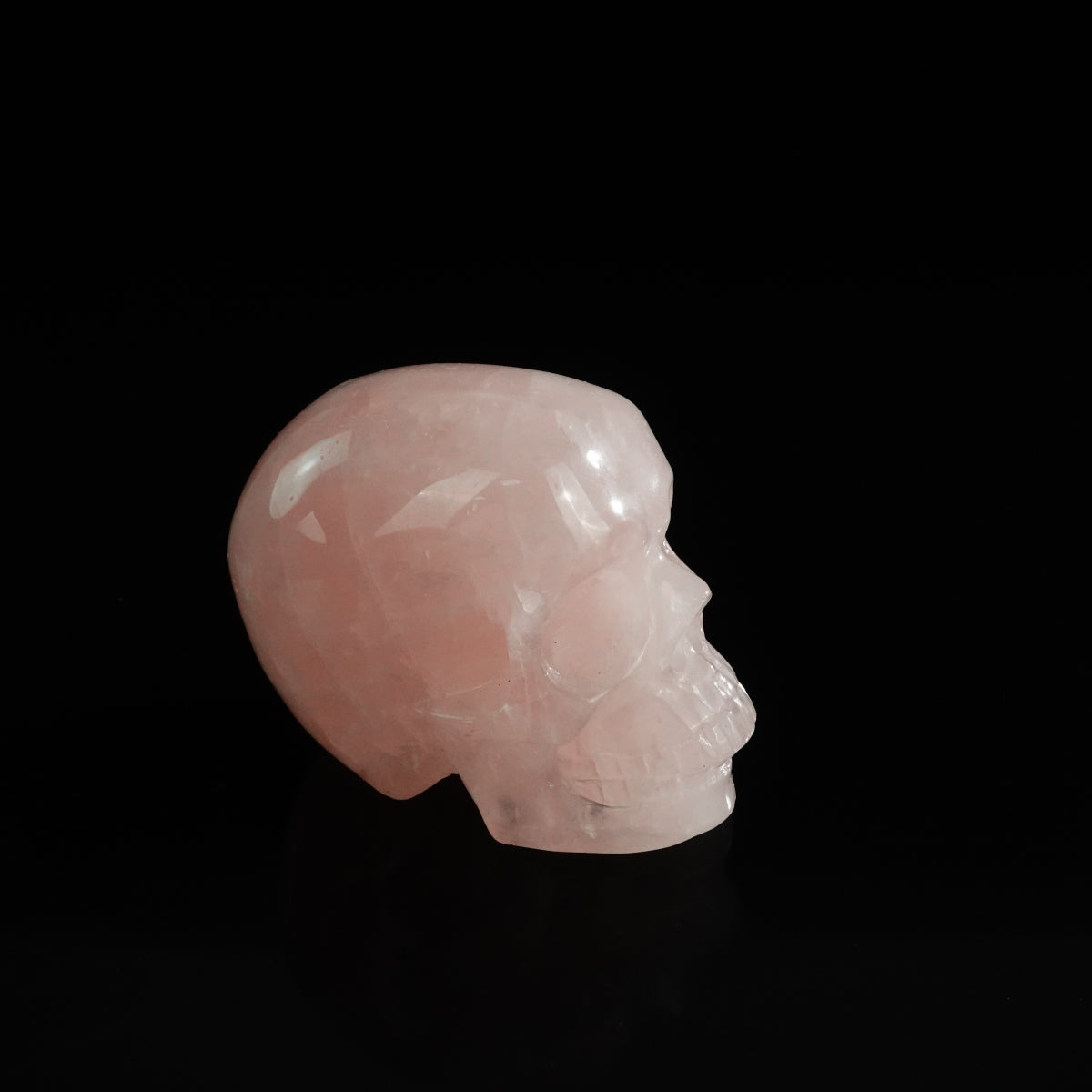 3.0" Rose Quartz Crystal Skull Carving - Unique Piece #RQ04