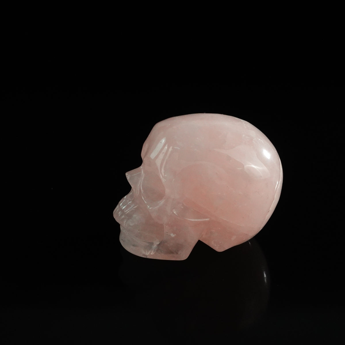 3.0" Rose Quartz Crystal Skull Carving - Unique Piece #RQ04