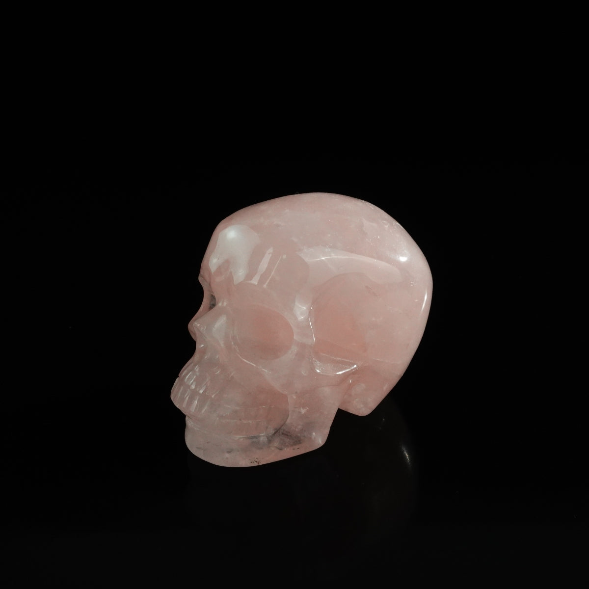 3.0" Rose Quartz Crystal Skull Carving - Unique Piece #RQ04