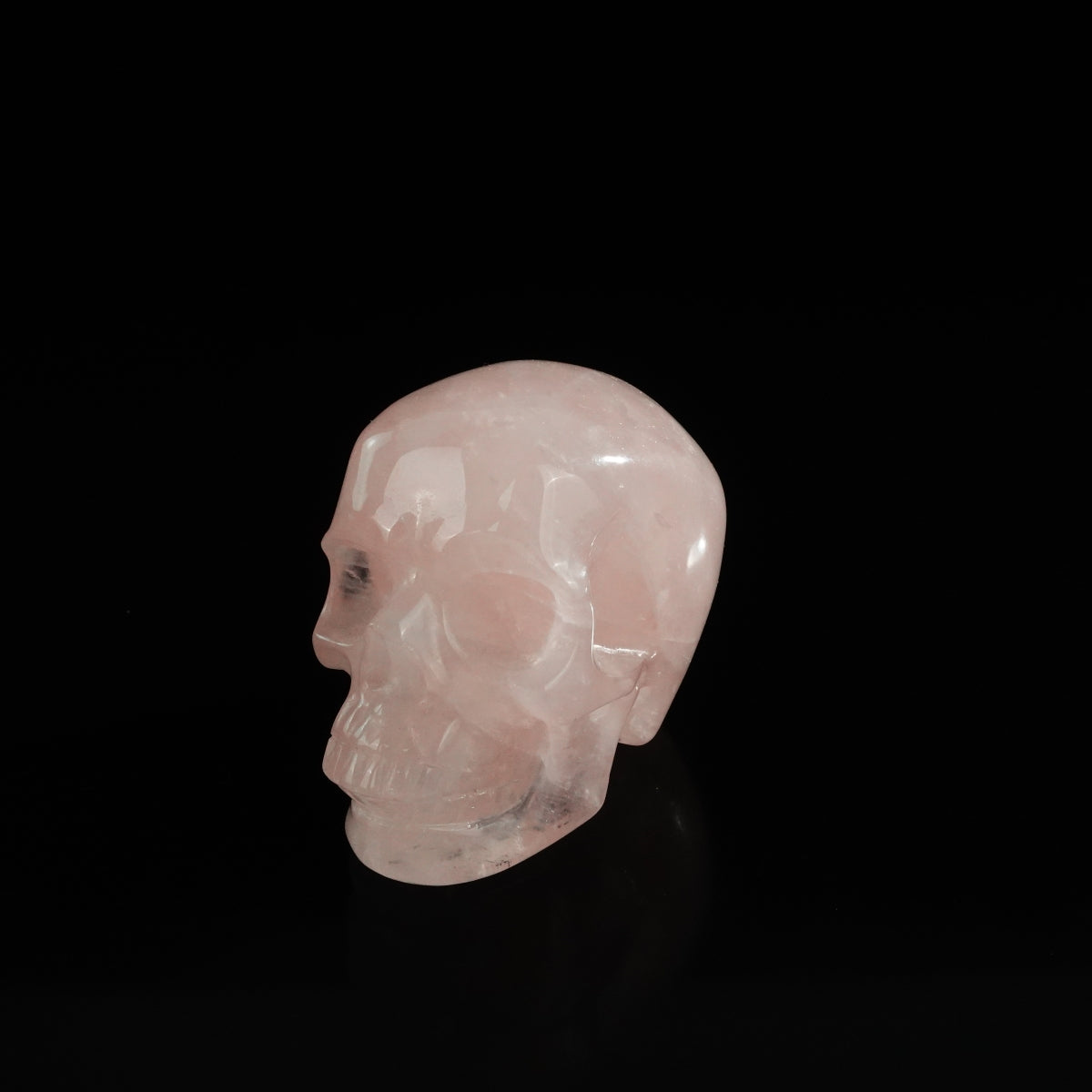 3.0" Rose Quartz Crystal Skull Carving - Unique Piece #RQ04