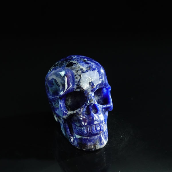 3.0" Sodalite Crystal Skull Carving - Unique Piece #SL06 - alternate view