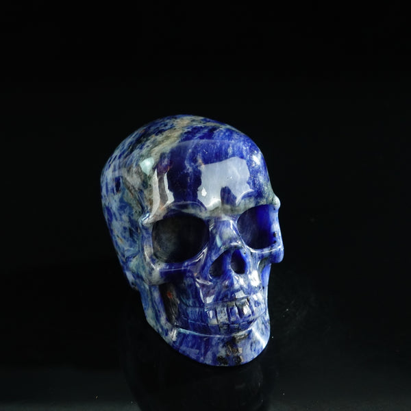 3.0" Sodalite Crystal Skull Carving - Unique Piece #SL07 - alternate view
