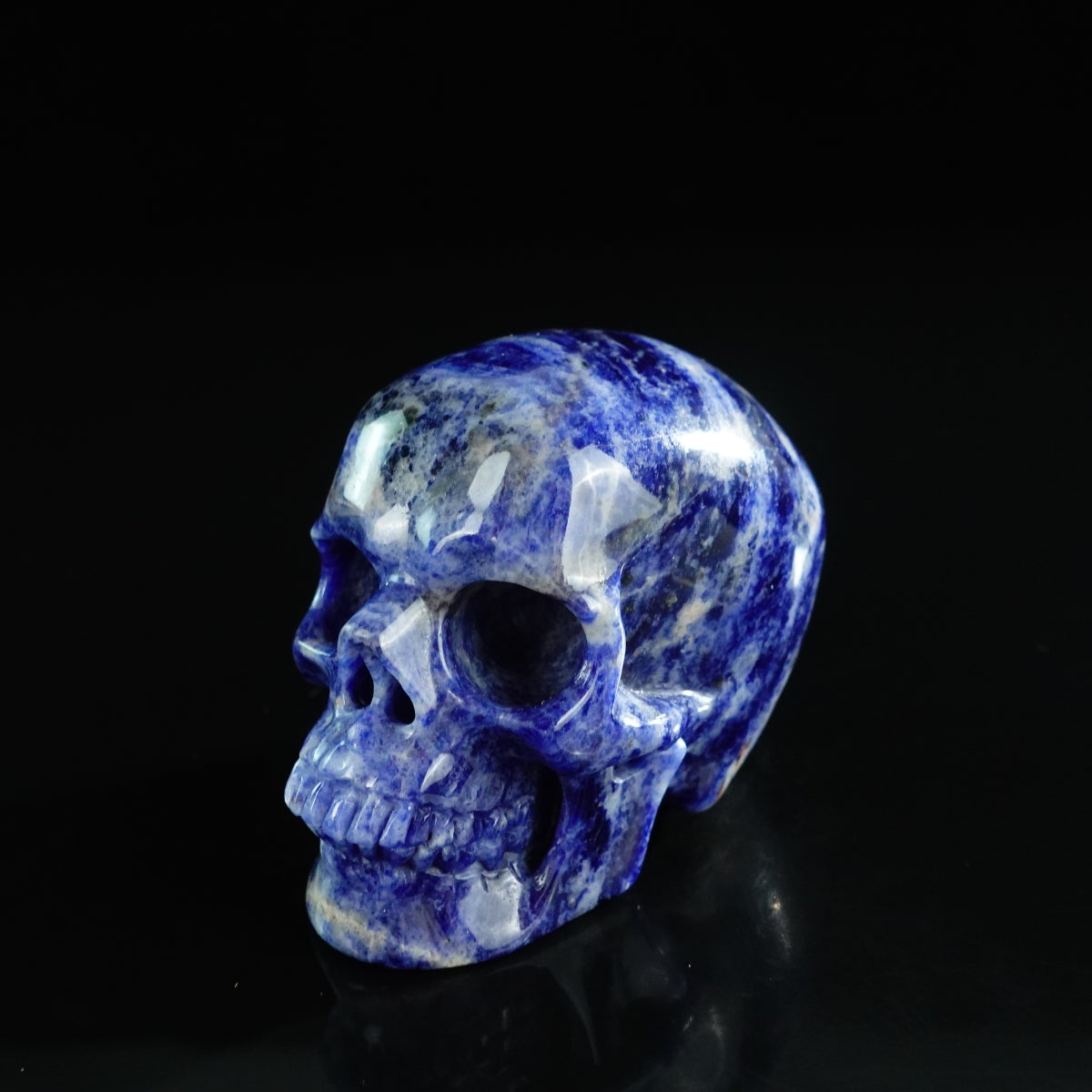 3.0" Sodalite Crystal Skull Carving - Unique Piece #SL10
