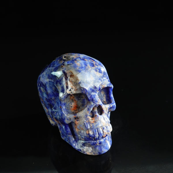 3.0" Sodalite Crystal Skull Carving - Unique Piece #SL11 - alternate view