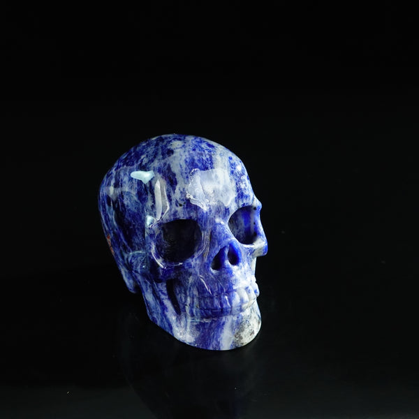 3.0" Sodalite Crystal Skull Carving - Unique Piece #SL12 - alternate view