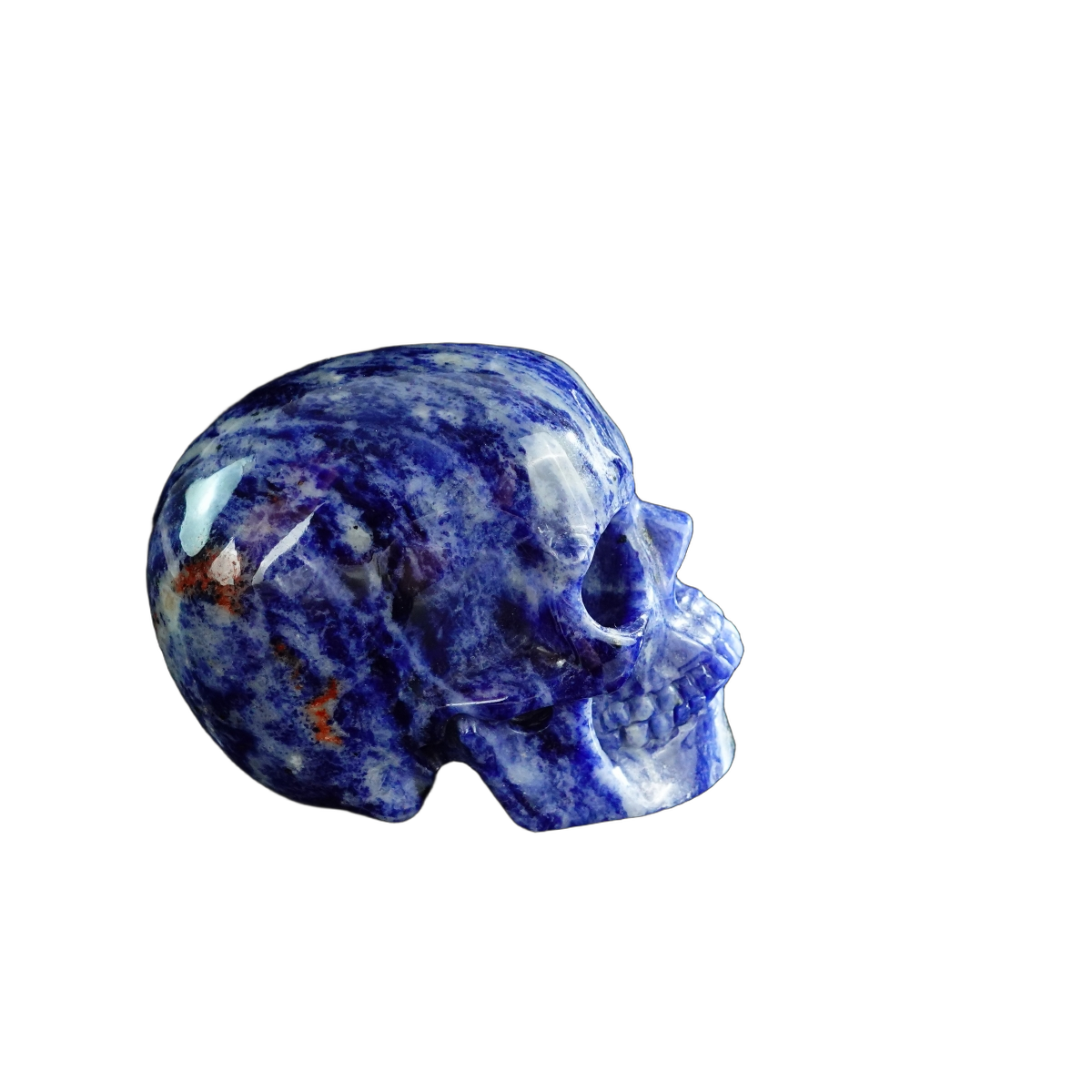 3.0" Sodalite Crystal Skull Carving - Hand Carved Decor