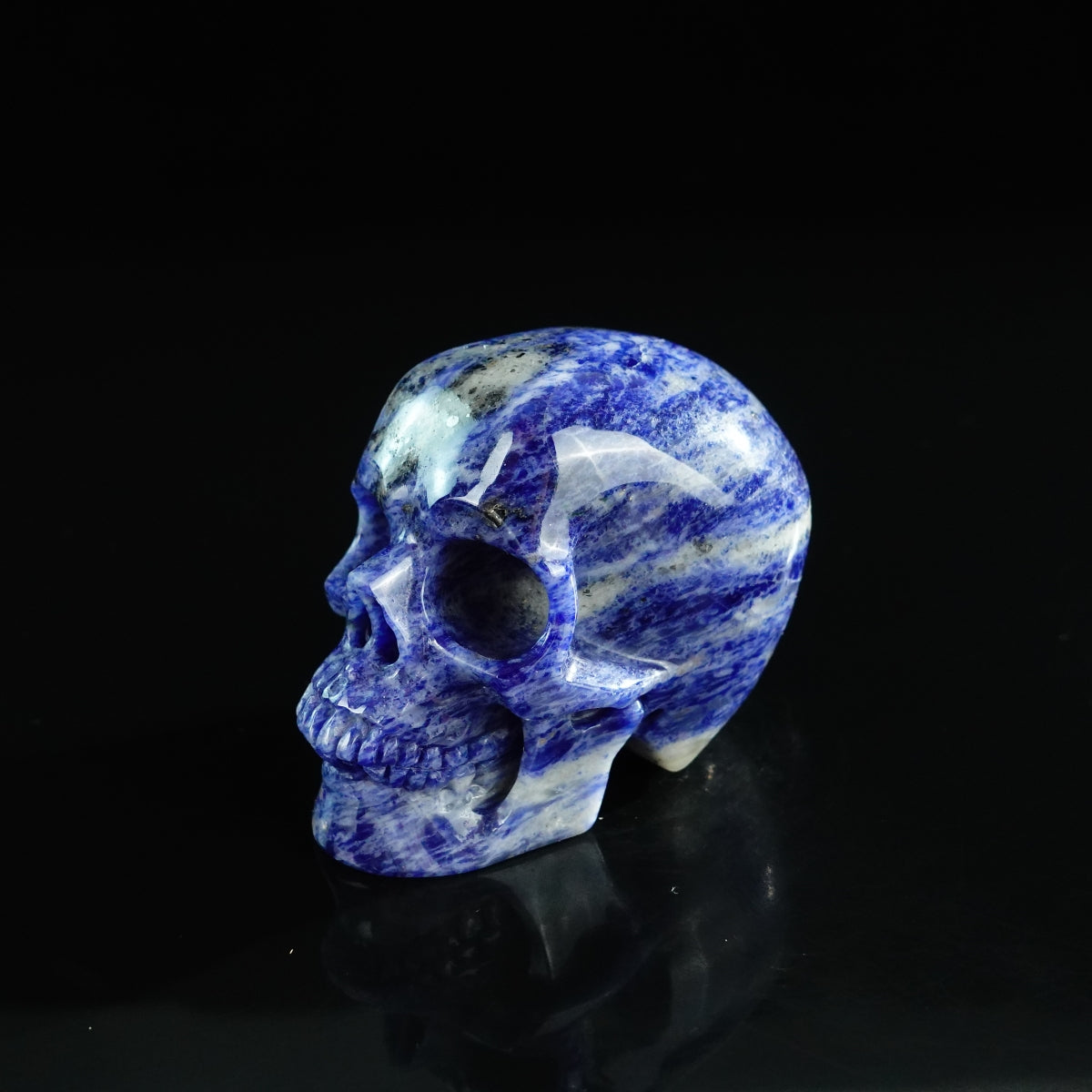 3.0" Sodalite Crystal Skull Carving - Unique Piece #SL14