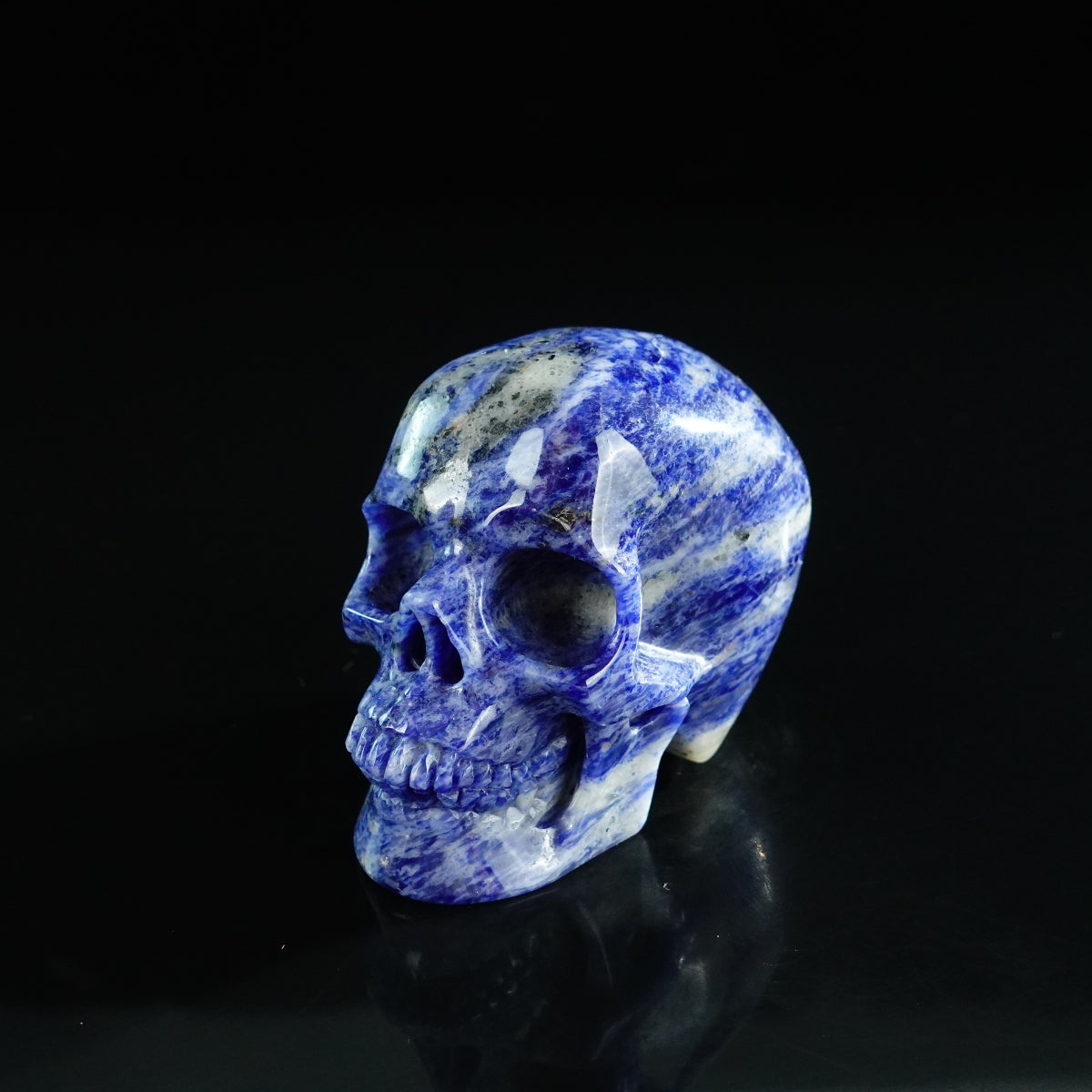 3.0" Sodalite Crystal Skull Carving - Unique Piece #SL14