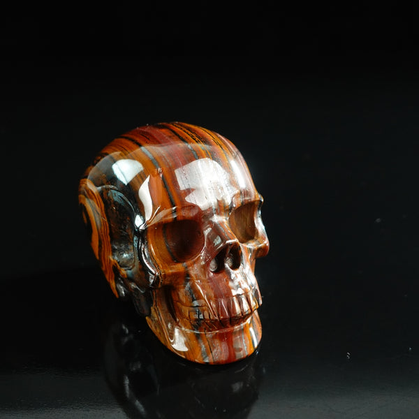3.0" Tiger Iron Crystal Skull Carving - Unique Piece #TI01 - alternate view