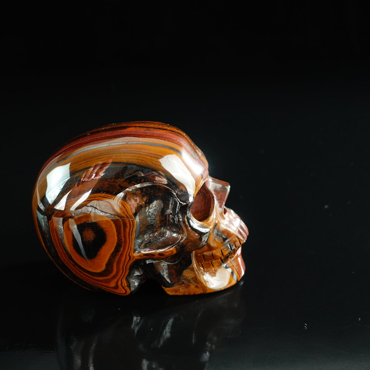 3.0" Tiger Iron Crystal Skull Carving - Unique Piece #TI01