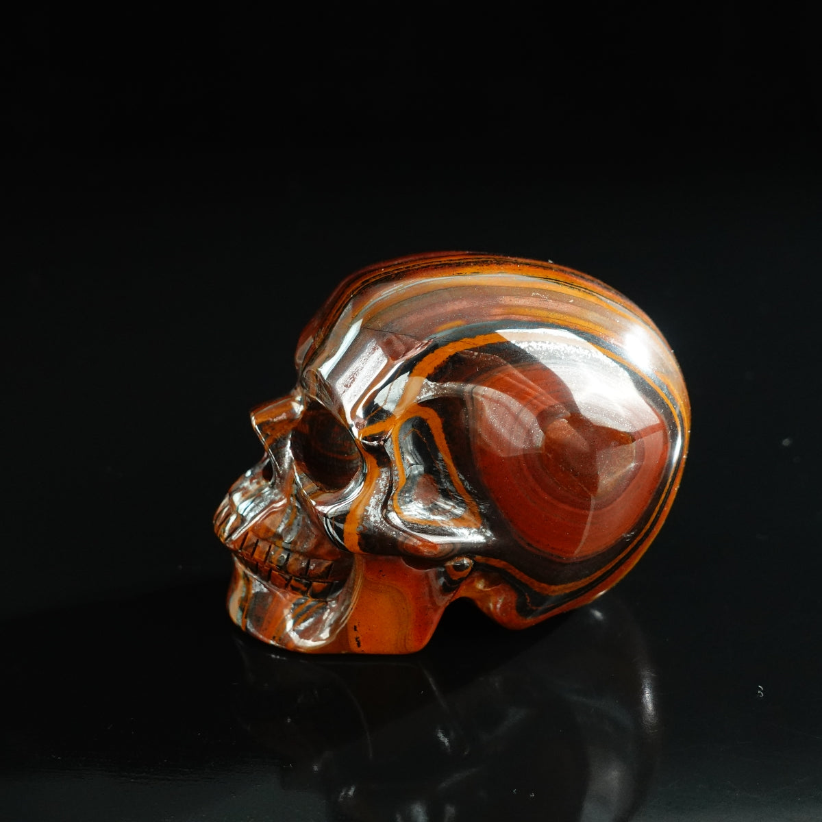 3.0" Tiger Iron Crystal Skull Carving - Unique Piece #TI01