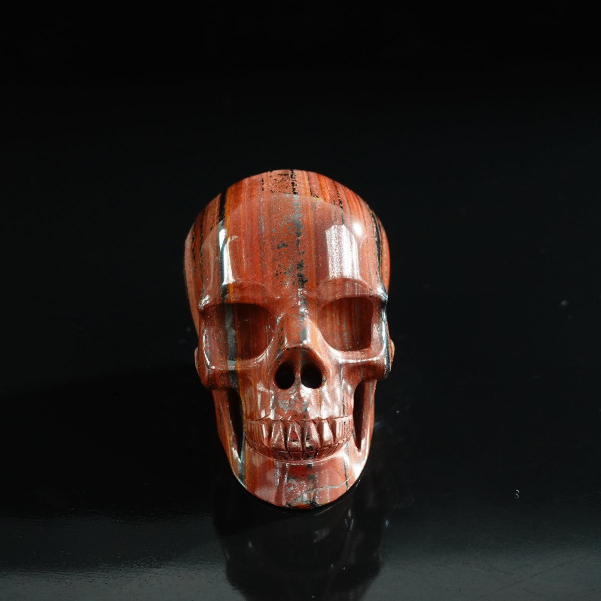 3.0" Tiger Iron Crystal Skull Carving - Unique Piece #TI02