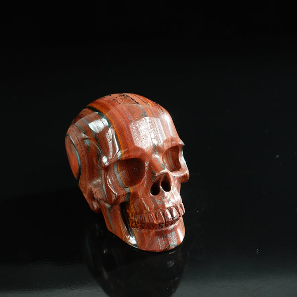 3.0" Tiger Iron Crystal Skull Carving - Unique Piece #TI02 - alternate view