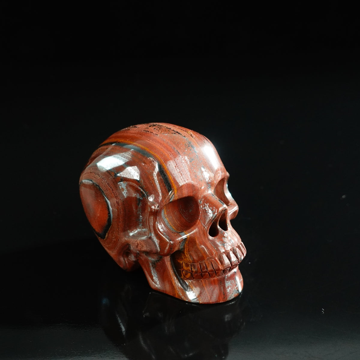 3.0" Tiger Iron Crystal Skull Carving - Unique Piece #TI02