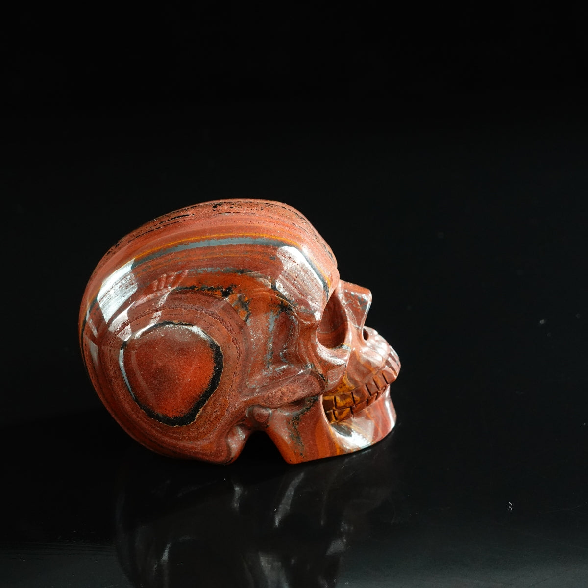 3.0" Tiger Iron Crystal Skull Carving - Unique Piece #TI02