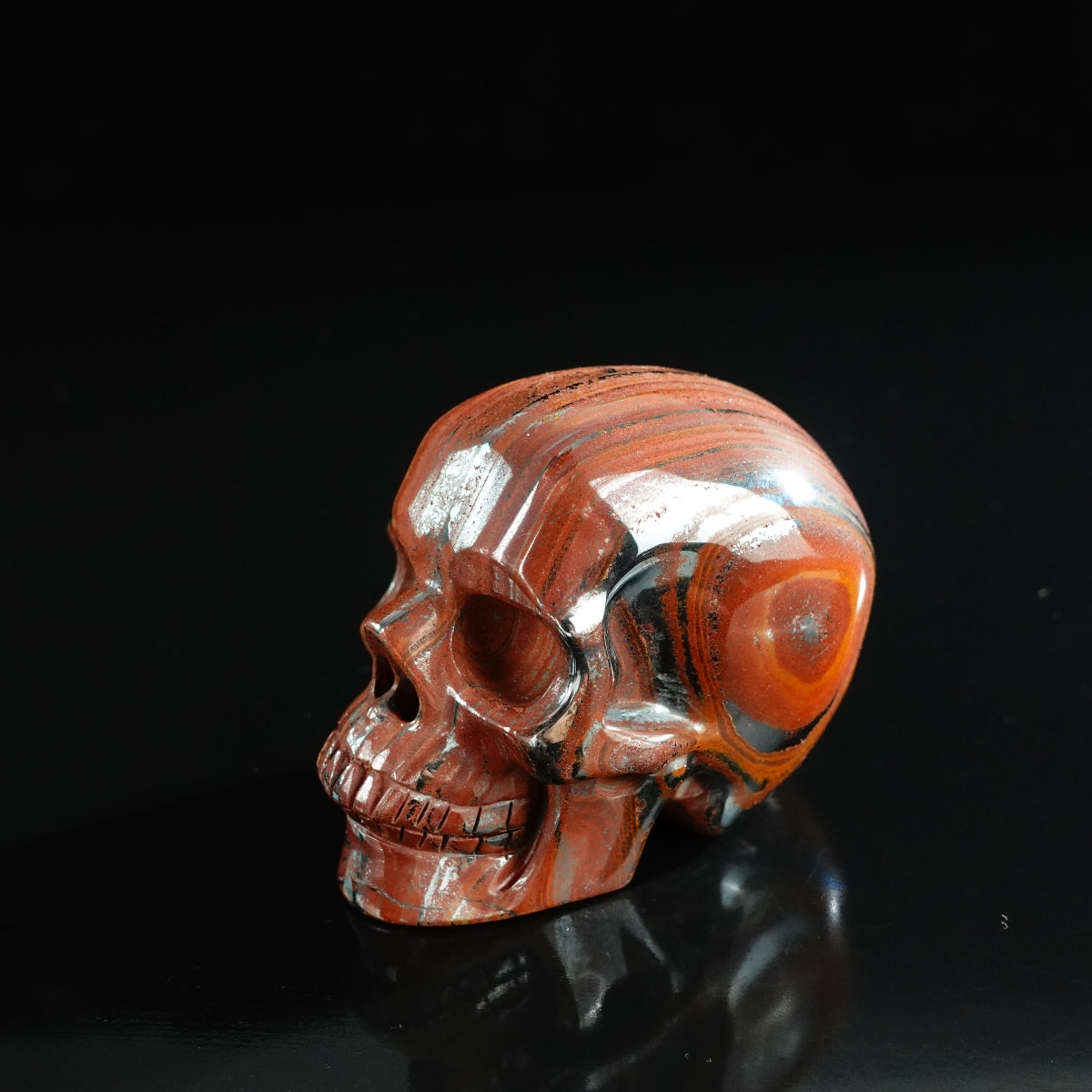 3.0" Tiger Iron Crystal Skull Carving - Unique Piece #TI02