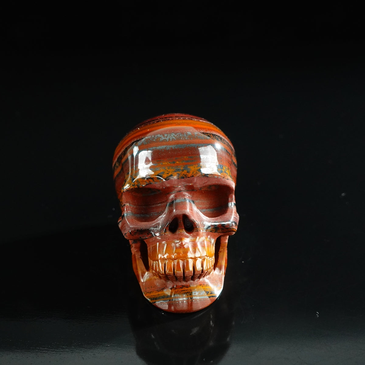 3.0" Tiger Iron Crystal Skull Carving - Unique Piece #TI03