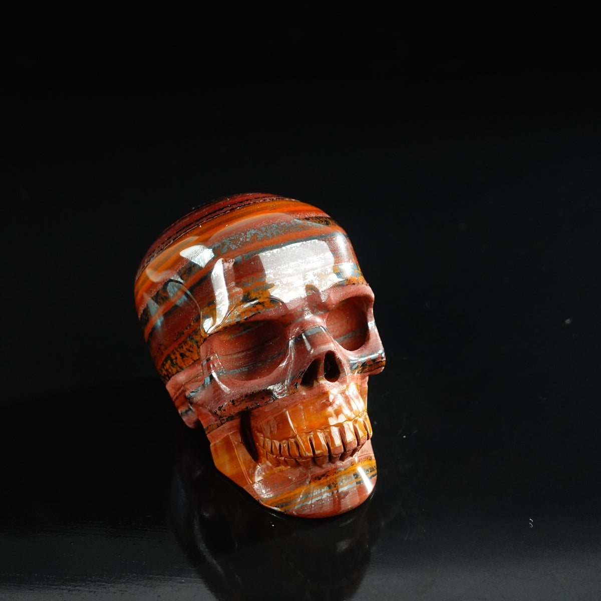 3.0" Tiger Iron Crystal Skull Carving - Unique Piece #TI03