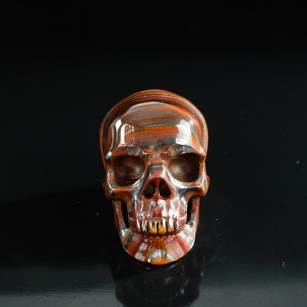 3.0" Tiger Iron Crystal Skull Carving - Unique Piece #TI04