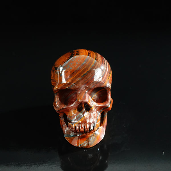 3.0" Tiger Iron Crystal Skull Carving - Unique Piece #TI05