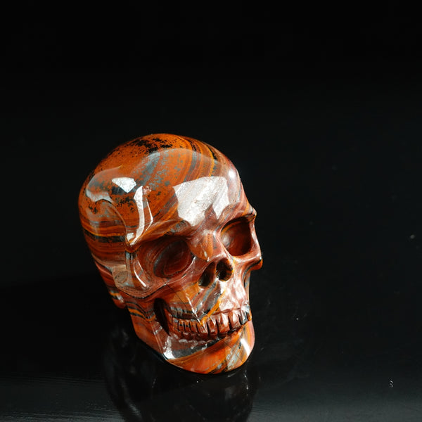 3.0" Tiger Iron Crystal Skull Carving - Unique Piece #TI05 - alternate view