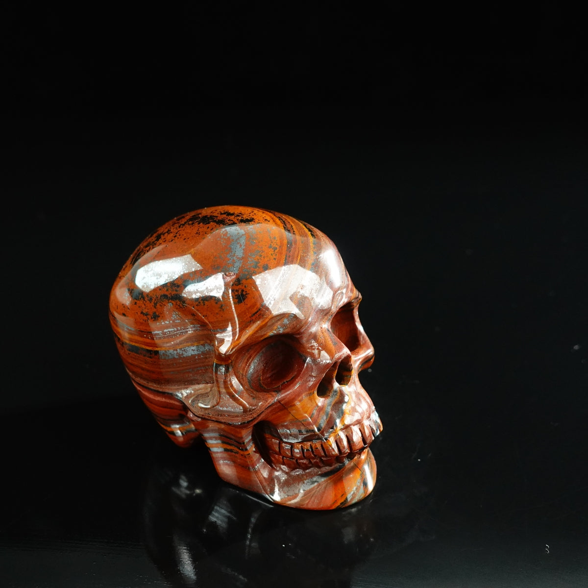 3.0" Tiger Iron Crystal Skull Carving - Unique Piece #TI05