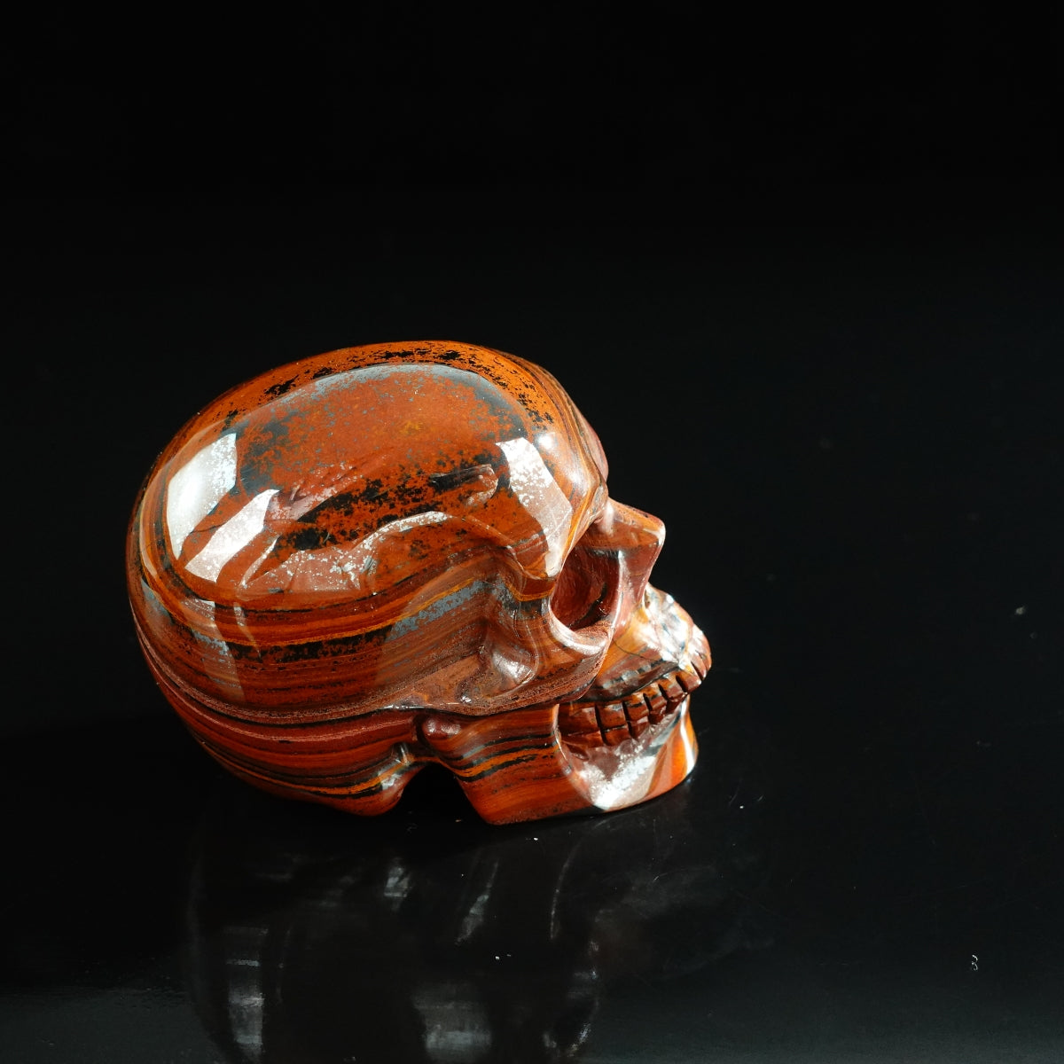 3.0" Tiger Iron Crystal Skull Carving - Unique Piece #TI05