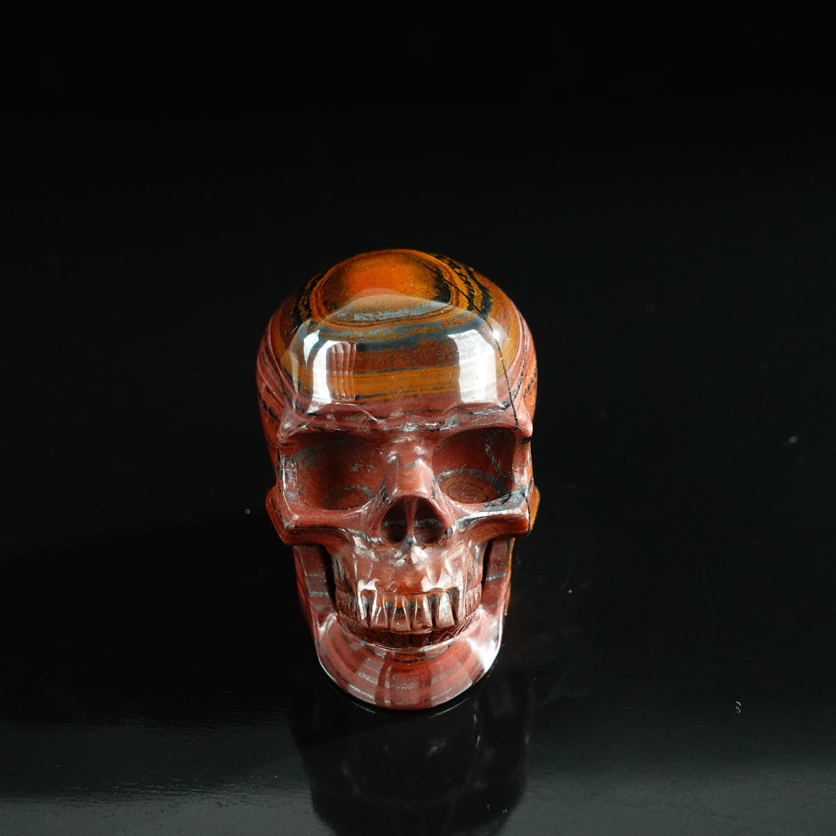 3.0" Tiger Iron Crystal Skull Carving - Unique Piece #TI06
