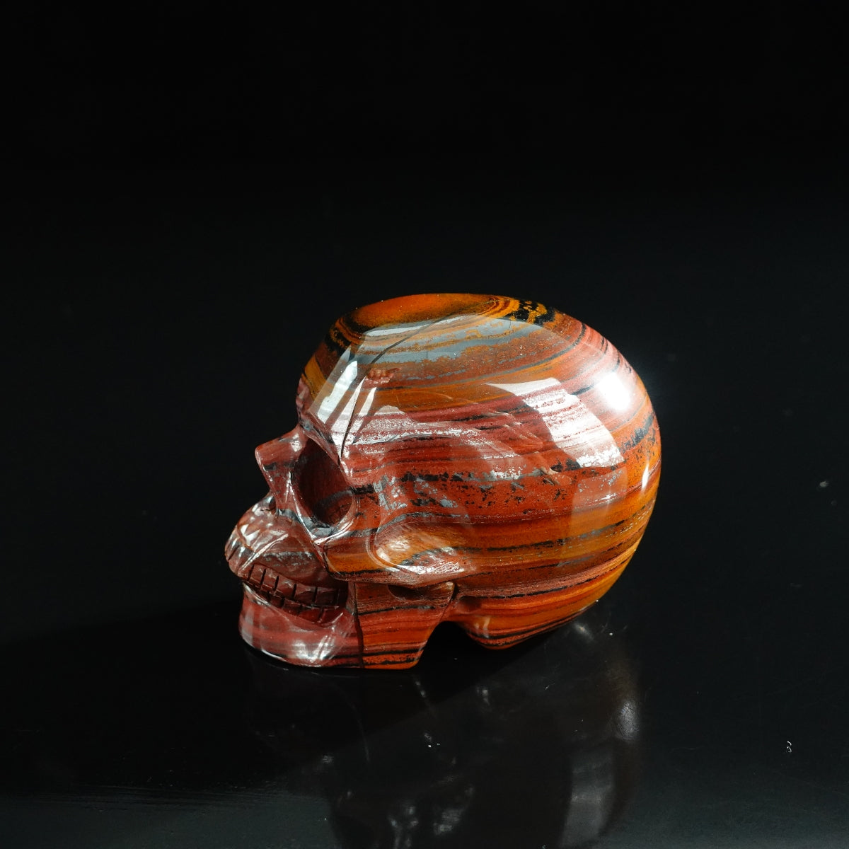 3.0" Tiger Iron Crystal Skull Carving - Unique Piece #TI06