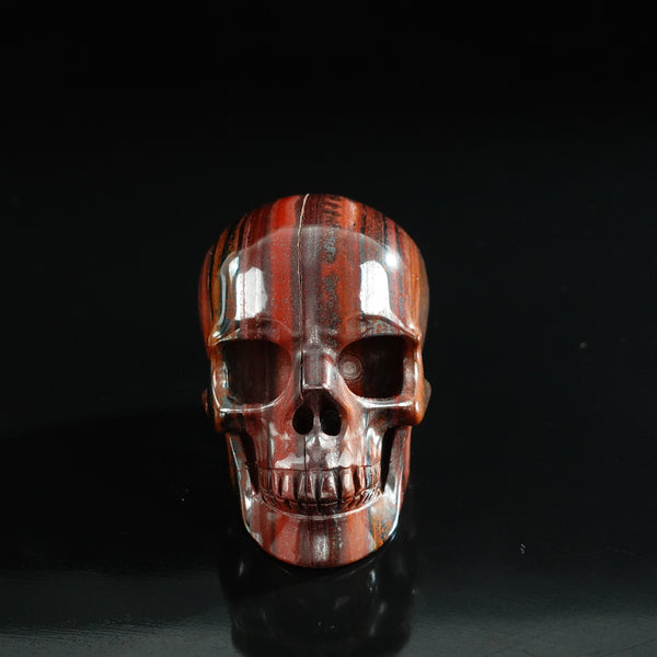 3.0" Tiger Iron Crystal Skull Carving - Unique Piece #TI07