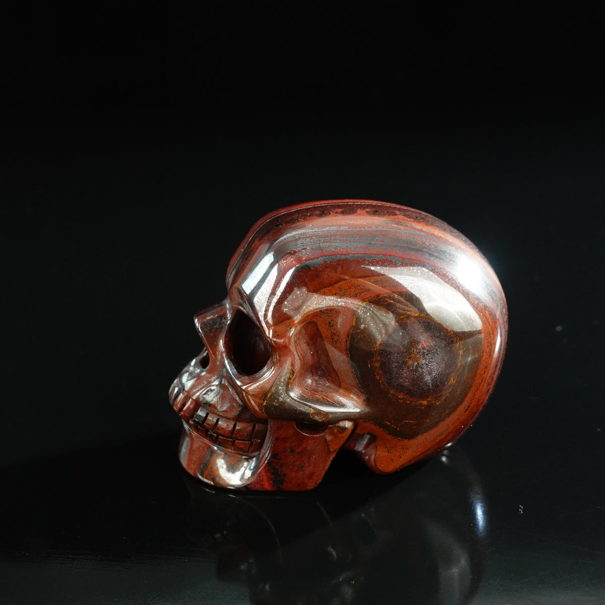 3.0" Tiger Iron Crystal Skull Carving - Unique Piece #TI07