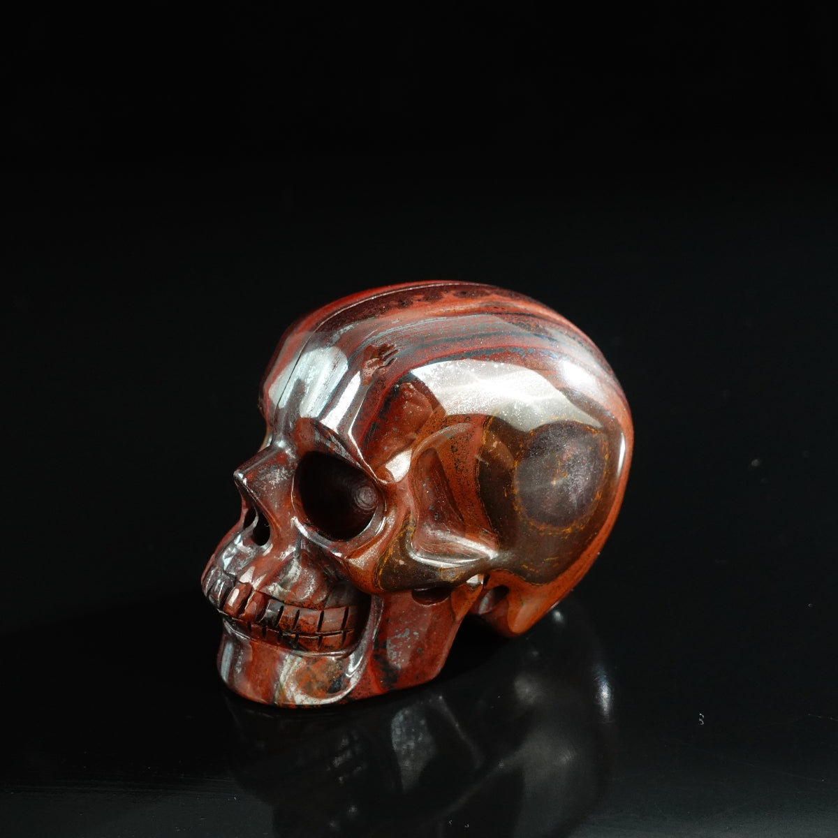 3.0" Tiger Iron Crystal Skull Carving - Unique Piece #TI07