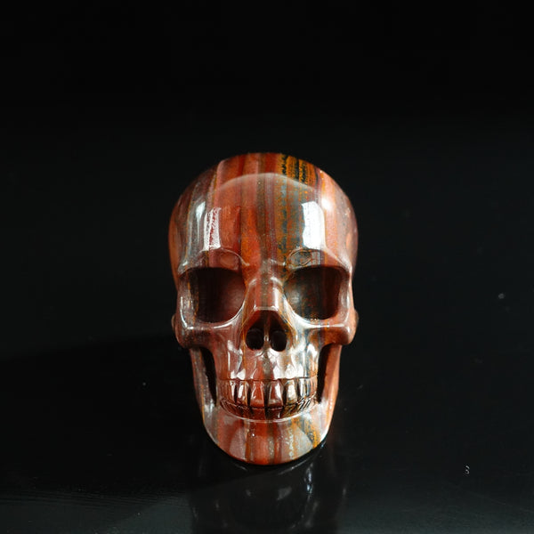3.0" Tiger Iron Crystal Skull Carving - Unique Piece #TI08