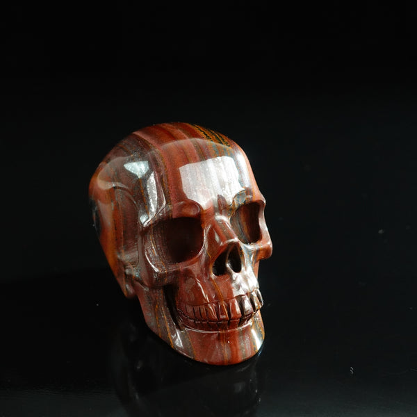 3.0" Tiger Iron Crystal Skull Carving - Unique Piece #TI08 - alternate view