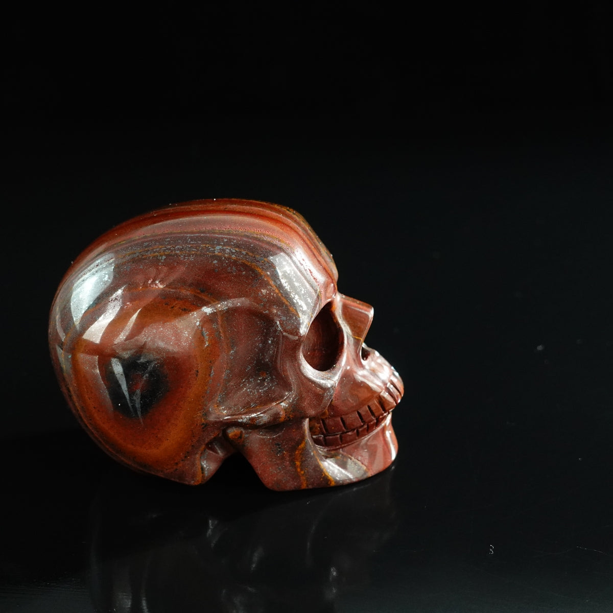 3.0" Tiger Iron Crystal Skull Carving - Unique Piece #TI08