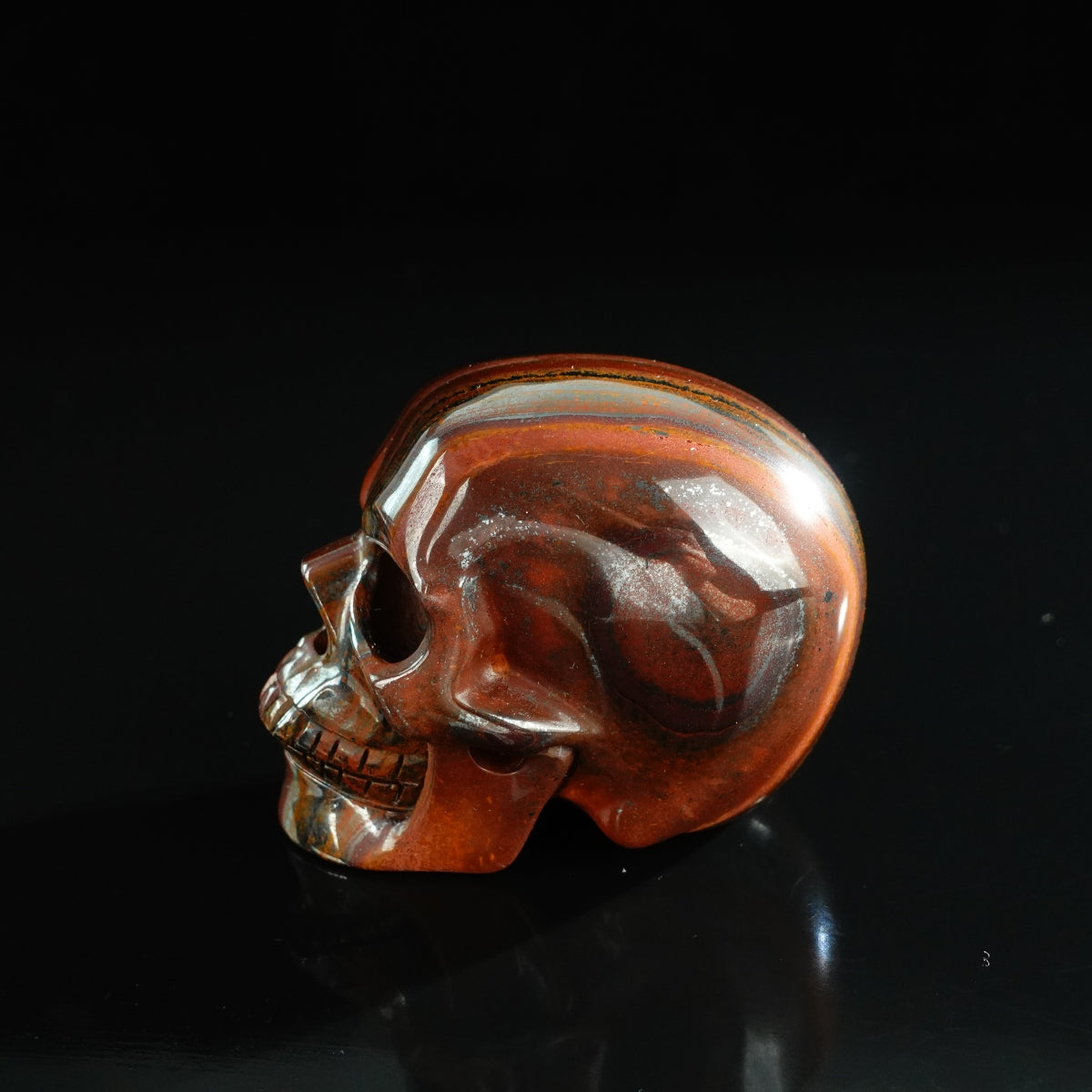 3.0" Tiger Iron Crystal Skull Carving - Unique Piece #TI08