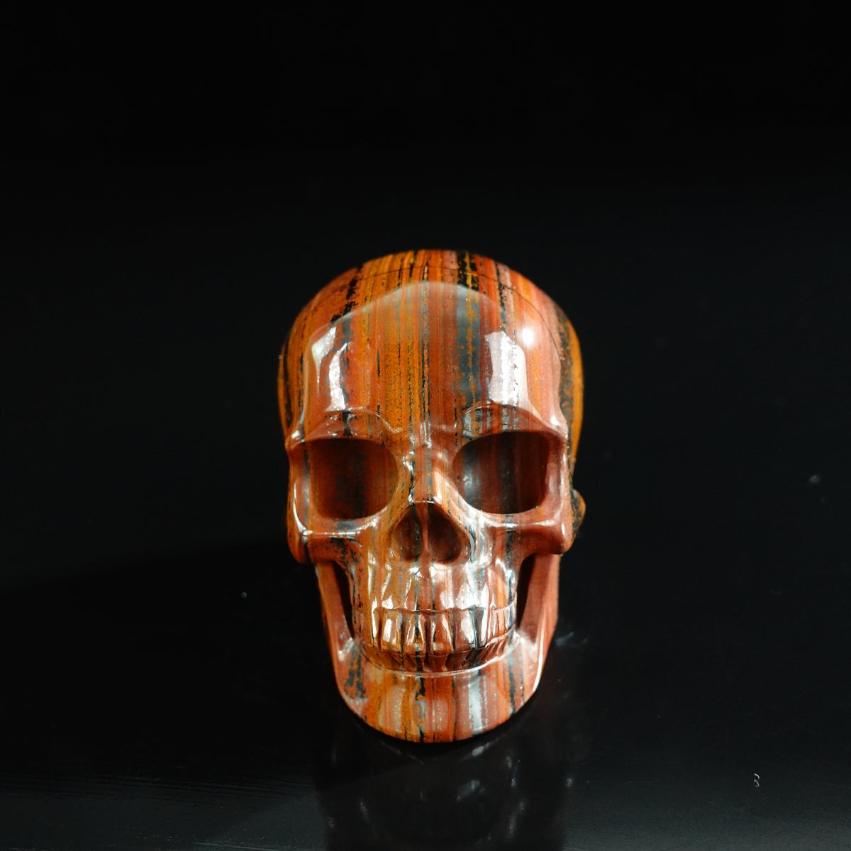 3.0" Tiger Iron Crystal Skull Carving - Unique Piece #TI09